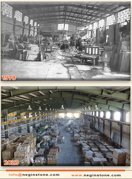 NeginSang's tweet photo. Negin Stone Factory History:

1976: First factory founded
1991: Second factory established
2005: First factory expanded
2007: Started stone exports
2009: Launched slab production
2018: Opened Italian office
2020: Expanded manufacturing
2022: Opened Dubai office https://t.co/RIGIGDzz9M