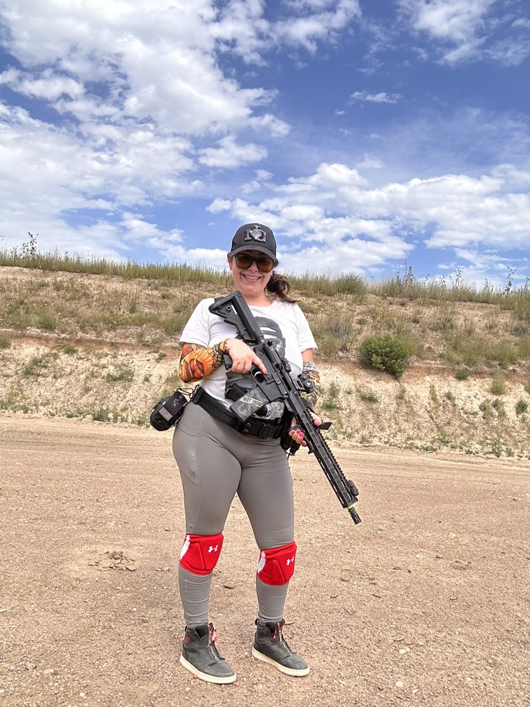 boomstickbabe's tweet photo. This is what freedom looks like. Running my 16” #tacticallife #ar15 with my #swampfoxoptics dot, reppin that #nootherchoice life, for life. #iamthe2ndA https://t.co/N4dcIaxXL5