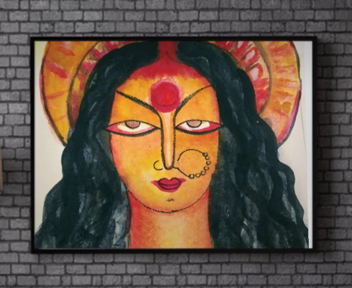 paarulRazdan's tweet photo. Happy navratri to all . Festival of 9 days dedicated to  worship Goddess Maa Durga forms  . 

#navratri  #sharadiyanavratri 
#durga  #durgamaa  #durgapuja 
#sprituality 
#auspicious 
#watercolour
#watercolor #kp #art https://t.co/S1zjlKNZMy