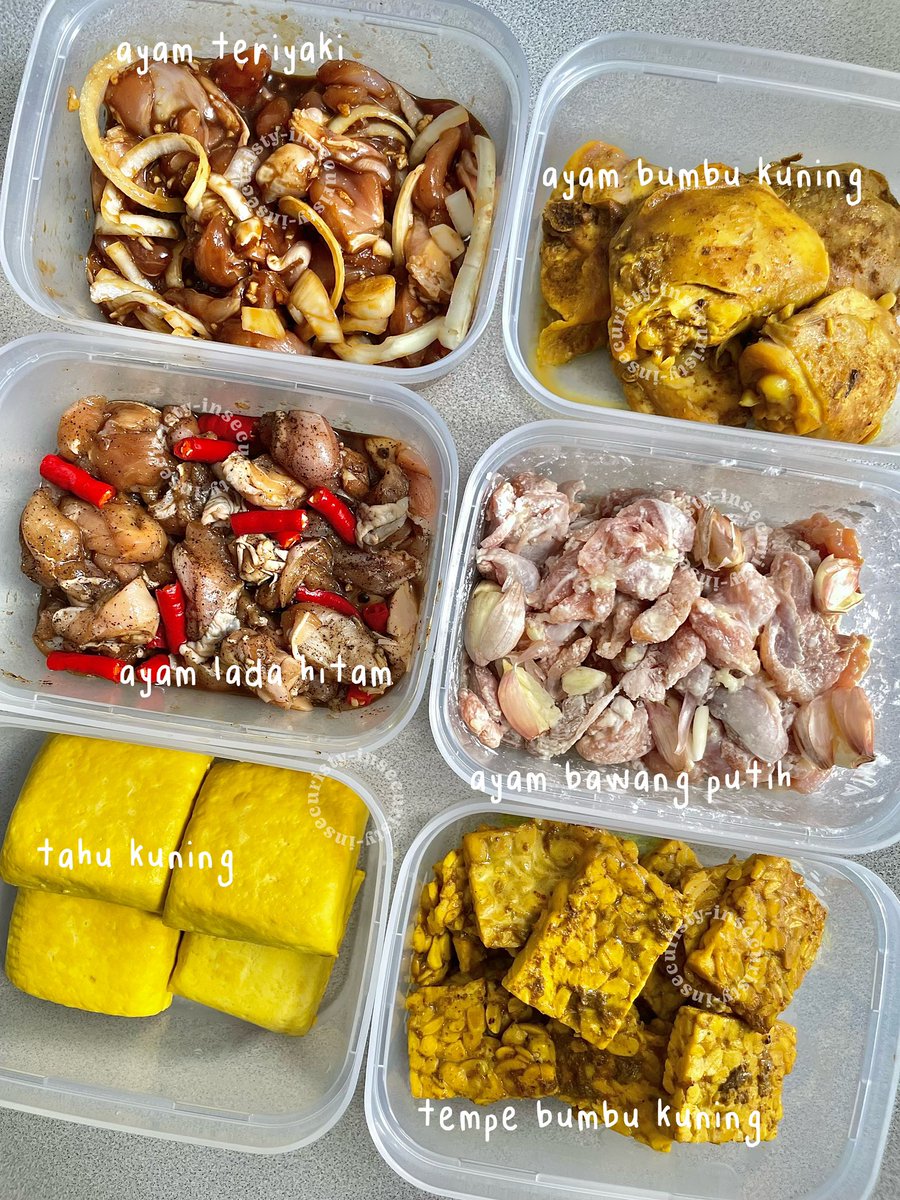insecuristy's tweet photo. weekend gini saatnya MEAL PREP biar seminggu kedepan ga bingung mau masak dan bawa bekal apa ke kantor. yg butuh meal prep plan, bisa contek ini ya. like/RT/bookmark thread ini biar ngga lupa. ✨

5 RESEP MENU MEAL PREP UNTUK MEMUDAHKAN HARIMU

—a thread https://t.co/T06DW9mKIa