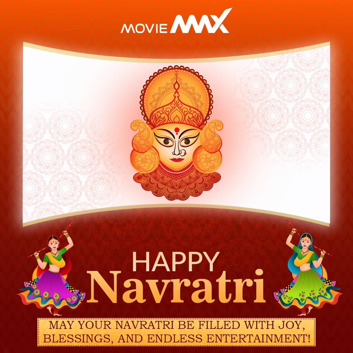 moviemaxoffl's tweet image. 🌟 May your Navratri days be a colorful reel of joy, blessings, and endless entertainment! 🌈

#MovieMax wishes you a Happy Navratri! 🎉 
.
.
.

#NavratriVibes #NavratriJoy #MovieMaxCelebrates #MoviemaxOfficial #Happydurgapooja #Movietimes 
#celebration #durgapuja2023 #pujavibes