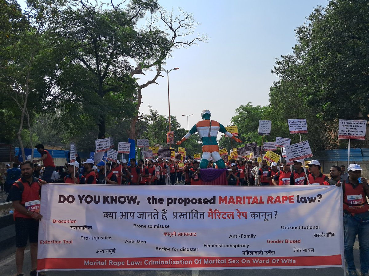 woundedbhishma's tweet photo. Extortion Tool , Anti-Men , Anti - Family , Recipe for Disaster , Feminist’s Conspiracy … list goes on that is what proposed #MaritalRape law is which Feminists trying to bring through back door. Be #misandry free. https://t.co/h3gLGO2xCN