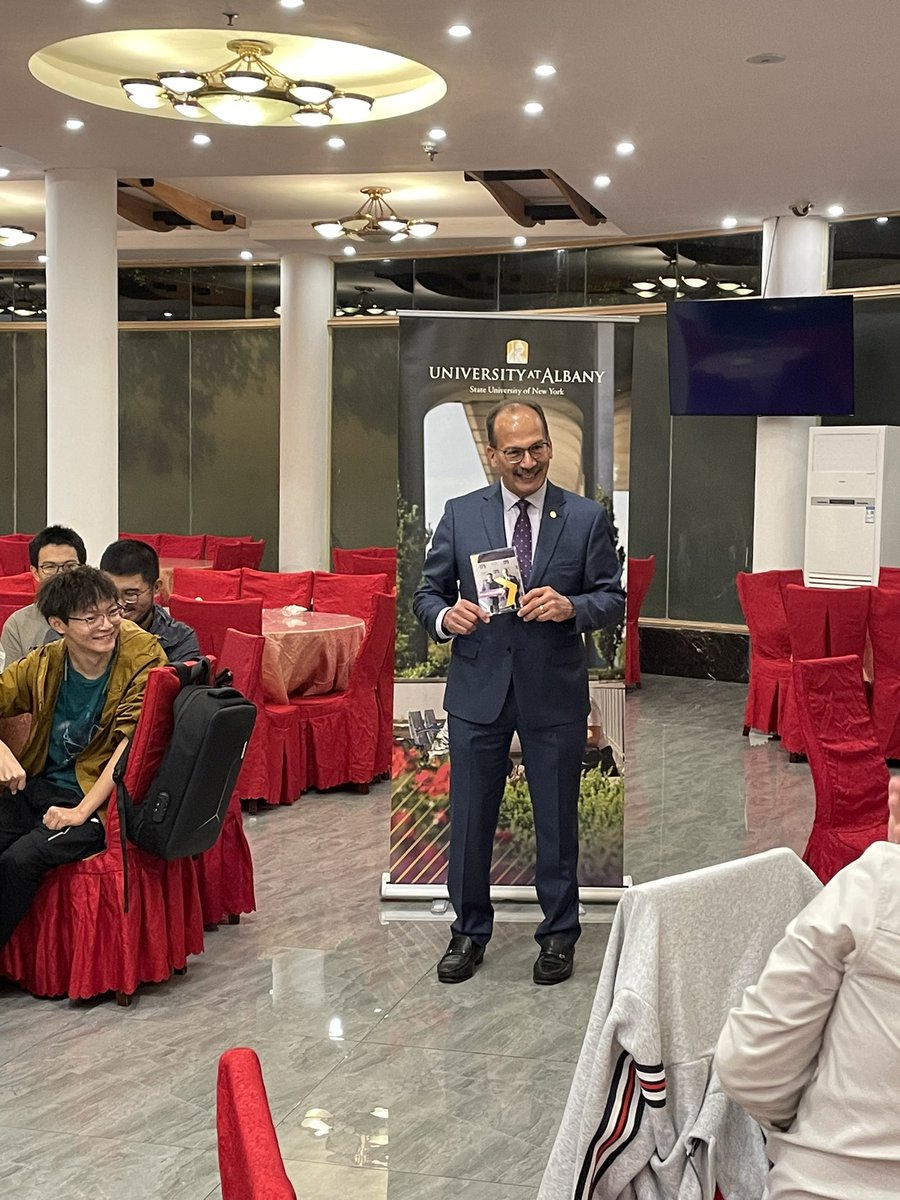 UAlbanyGlobal's tweet photo. Last Week, President Havidán Rodríguez, @ualbanyalumni, and a delegation from #UAlbany held a reception in Chongqing and Beijing China. Here are a few highlights from the reception in Chongqing!  We also had prospective @CNSE students there. https://t.co/fgvSKZa1bx