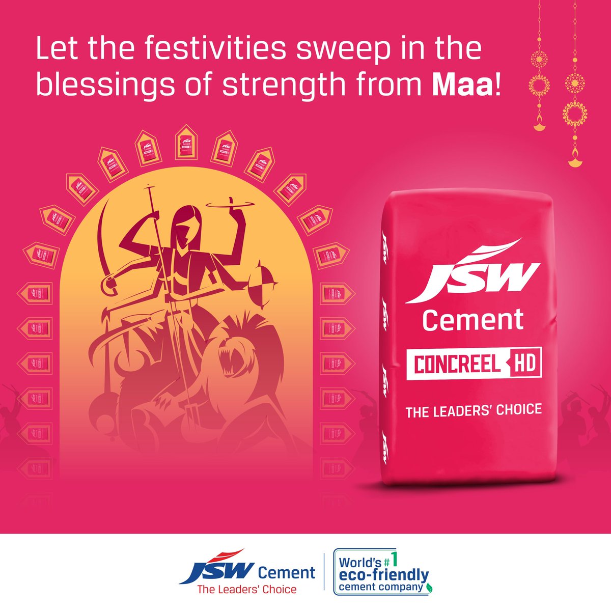 JSWCement's tweet photo. May this Navratri bring you Strength and Joy!

#JSWCement #GreenCement #Navratri2023 https://t.co/JXQdx60JOX