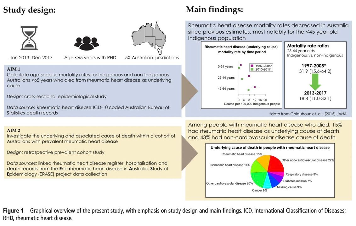 Rheumatic heart disease mortality in Indigenous and non-Indigenous Australians between 2010 and 2017 bit.ly/3neVqlV