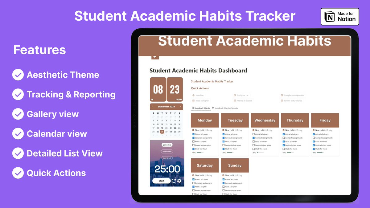 🚀 Exciting News! 📚

Introducing "Student Academic Habits Tracker" Notion template - your secret weapon for academic success. 🎓

Claim yours now and set yourself up for academic success!

How to grab your free copy?
Like ❤️
Repost &amp; Follow 
Comment "St" 
#buildinpublic #notion