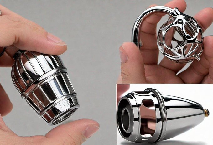 I asked AI to design a male chastity cage and the results were interesting  Happy Locktober https://t