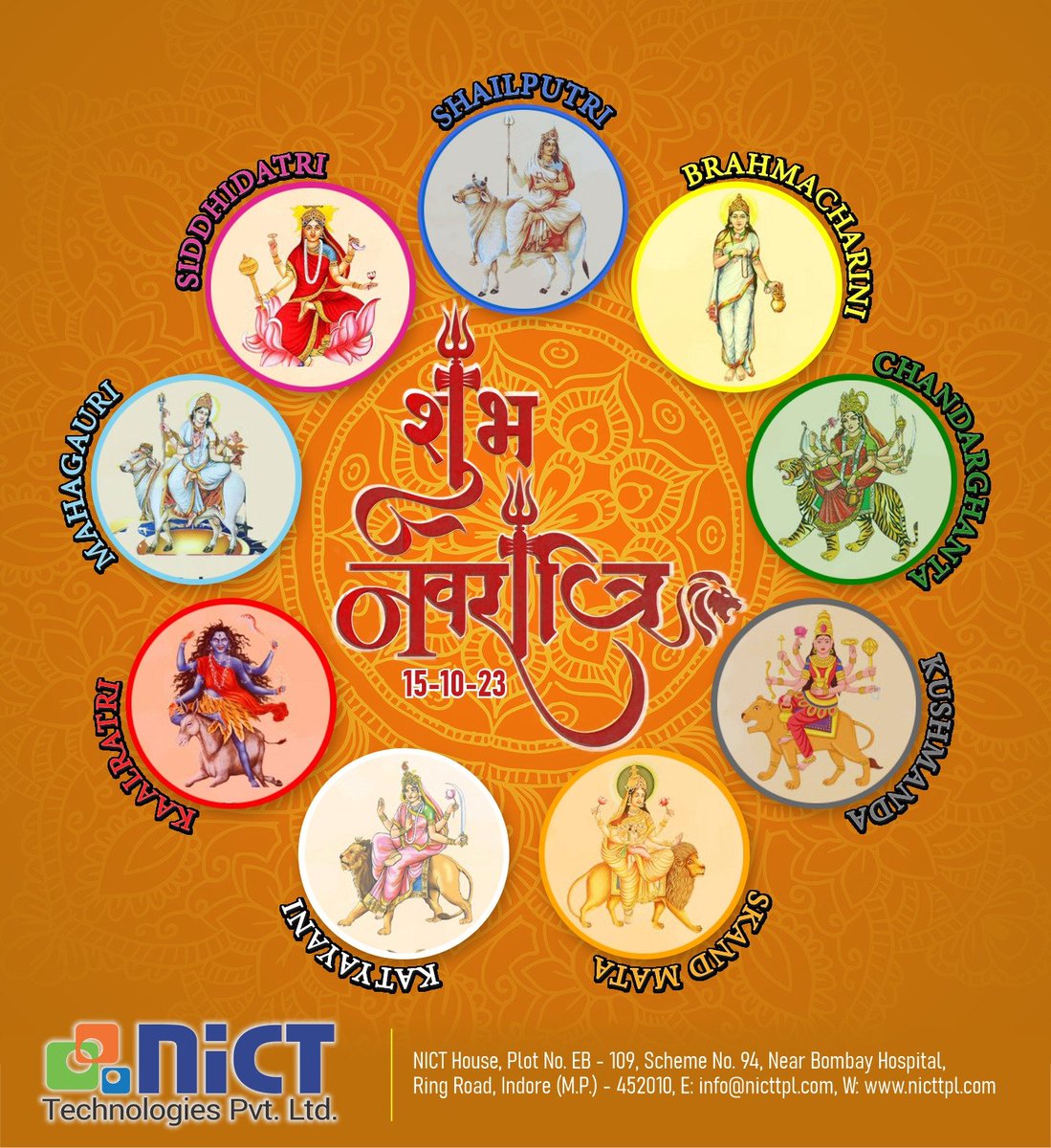 nict_tpl's tweet photo. Let's resolve to take every possible step to preserve our values as we seek blessings this Navratri. 

Wish you all a happy #Navratri!

#Navratri2023 #HappyNavratri #SharediyNavratri #BestWishes #NICTian #NICT_Technologies_Pvt_Ltd https://t.co/abDhgxD7RA