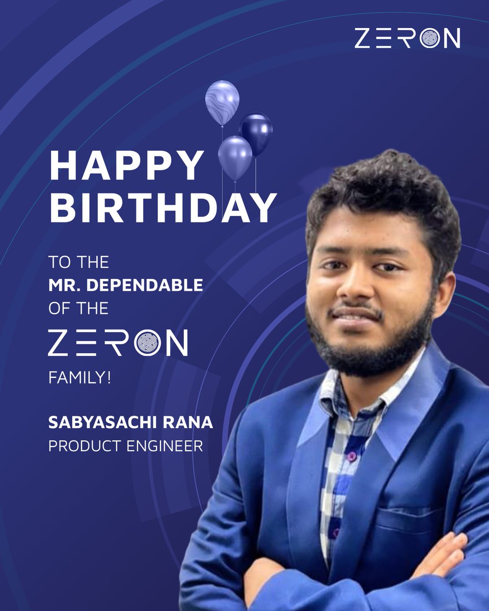 Happy Birthday to our diligent Product Engineer, Mr. Sabyasachi Rana! May your day be filled with joy and celebration.
.
.
#zeron #zeronites #cybersecurity #cyberriskposturemanagement #productengineer #bfsi #startup #happybirthday #event #hacking_or_security #securitymatters