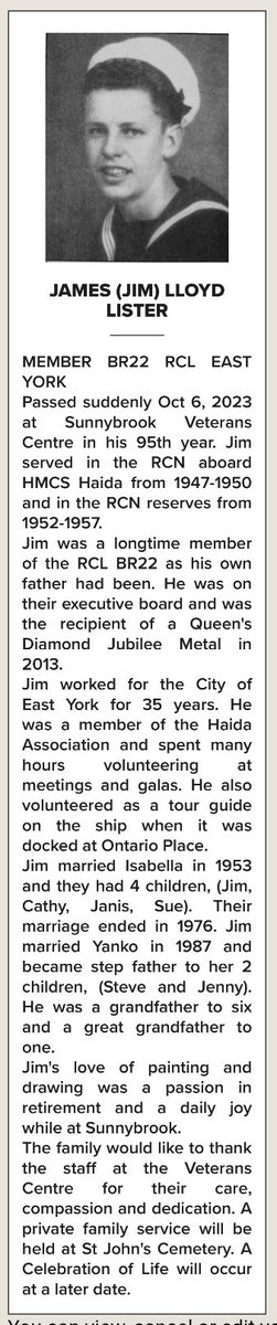 Sioux_77's tweet photo. RIP Dad 💔
#hmcshaida #royalcanadiannavy #rcn #sunnybrookveteranscentre #eastyork #cupelocal114 #cityofeastyork #royalcanadianlegion https://t.co/wDw8tdL01s