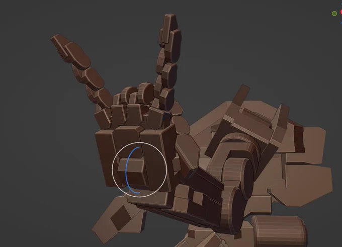 オリロボモデリングwip ハンド・マニピュレーターを作りました。