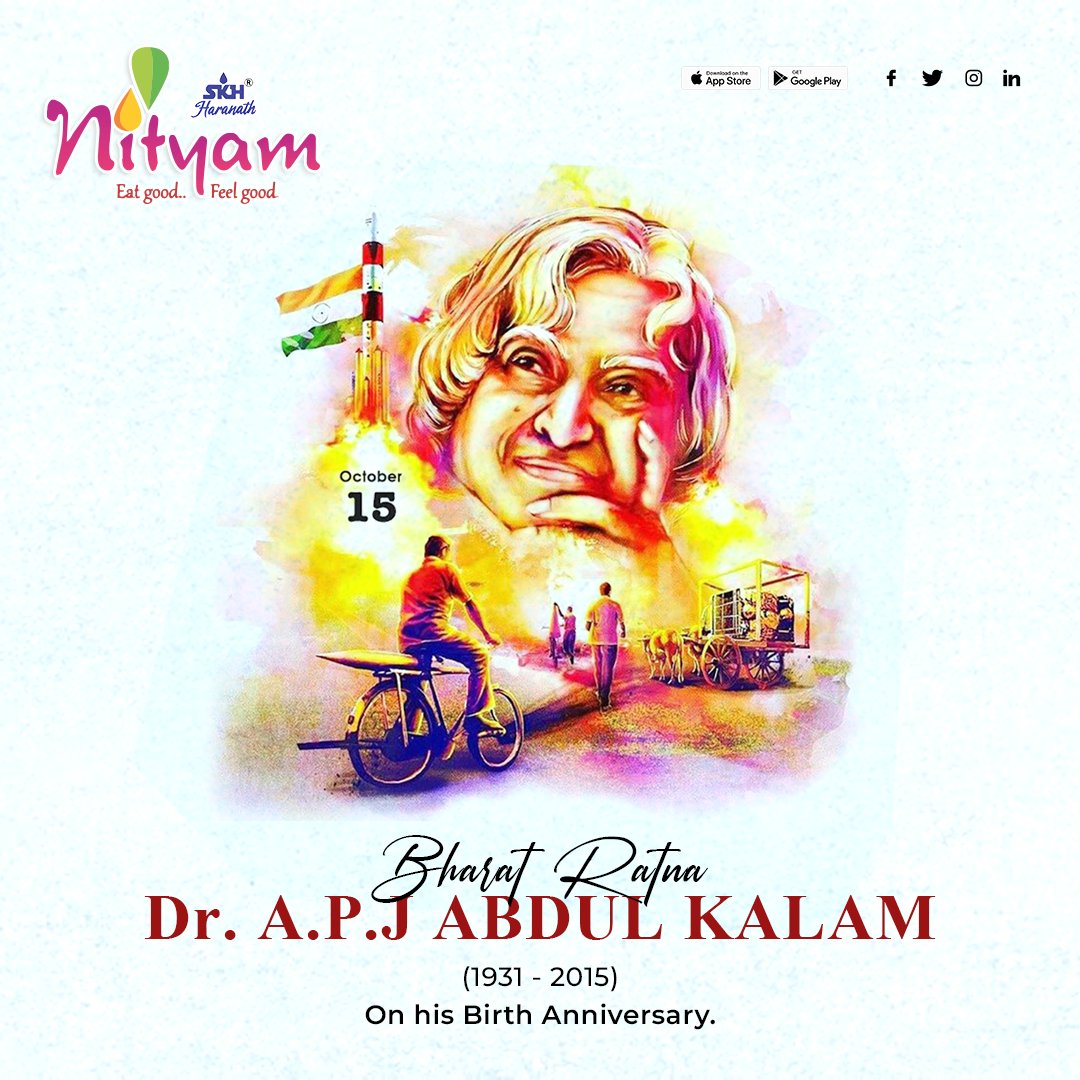 NityamOils's tweet photo. Remembering #BharatRatna #Dr_APJAbdulKalam, a symbol of knowledge, on his Birth Anniversary. His legacy lives on, inspiring generations.
#NityamOils #EatGoodFeelGood #AbdulKalamJayanthi #WorldStudentDay🌍📚#KalamBirthday #Inspiration #AbdulkalamBirthday #APJAbdulKalam #AbdulKalam https://t.co/o5gedRZUOc