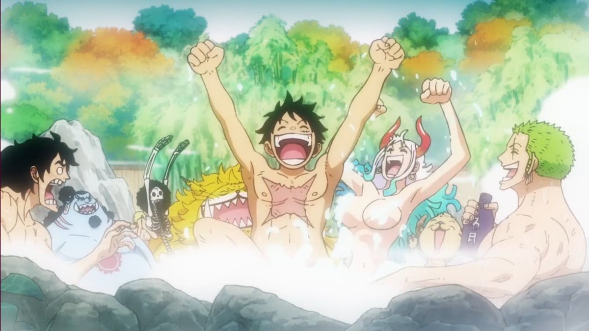 sanjiluvbot's tweet photo. yamato in men's bath and kiku in women's bath BIGGEST SLAY EVER https://t.co/y9slLK24dK