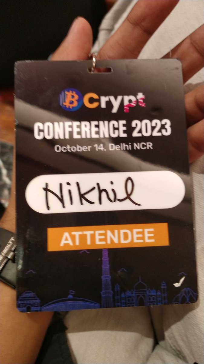 nikhilmishraall's tweet photo. Excited to be part of bcrypt @BcryptGlobal ....drop a ๐...lets meet at bcrypt #BCrypt2023 https://t.co/mldu0onqpk