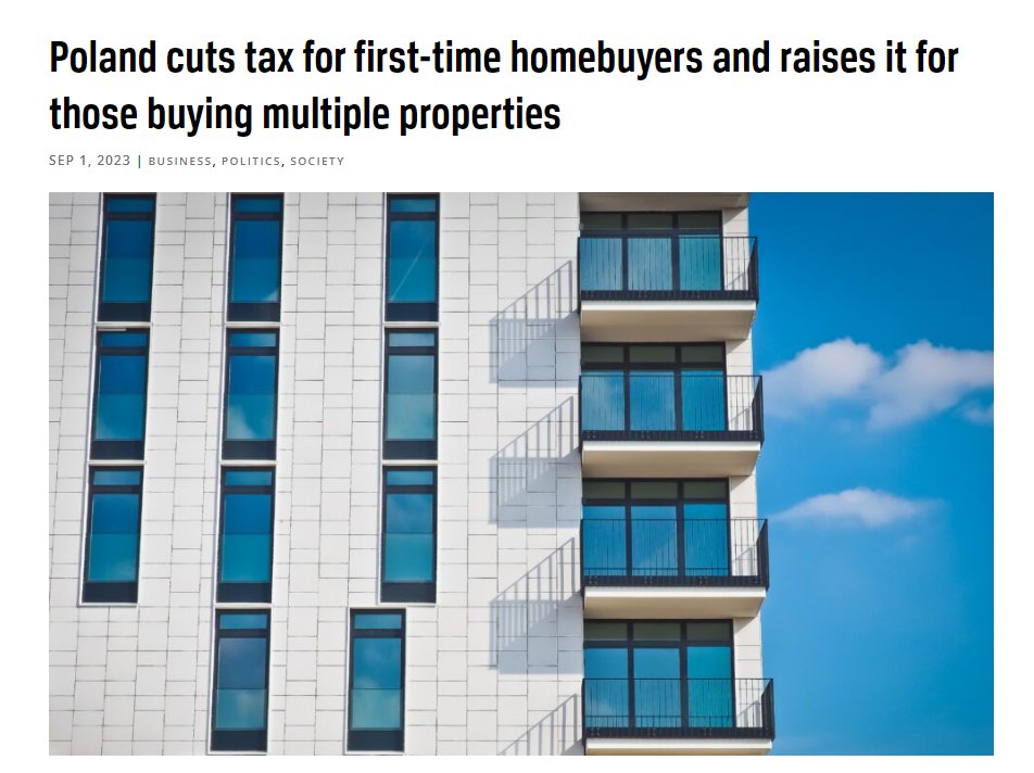 Poland has cut taxes for first-time homebuyers and raised taxes for those buying multiple properties 
(example: Blackrock or other large funds)

Should more countries do the same?

(article in first reply below)