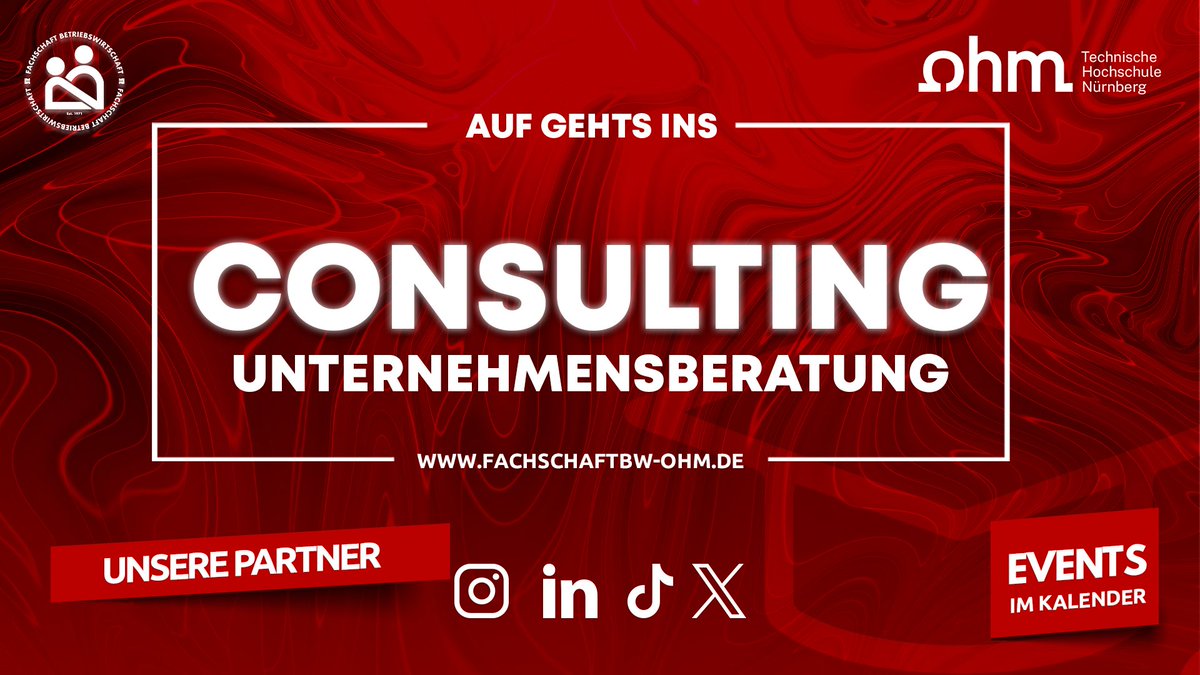 Du interessierst dich für eine Zukunft im Consulting? 

Besuche jetzt unsere Seite für mehr Informationen zu anderen Initiativen wie Junior Consulting Team, MTP, @startnue, Börsenführerschein! #unternehmsnberatung

fachschaftbw-ohm.de/studentische-i…
