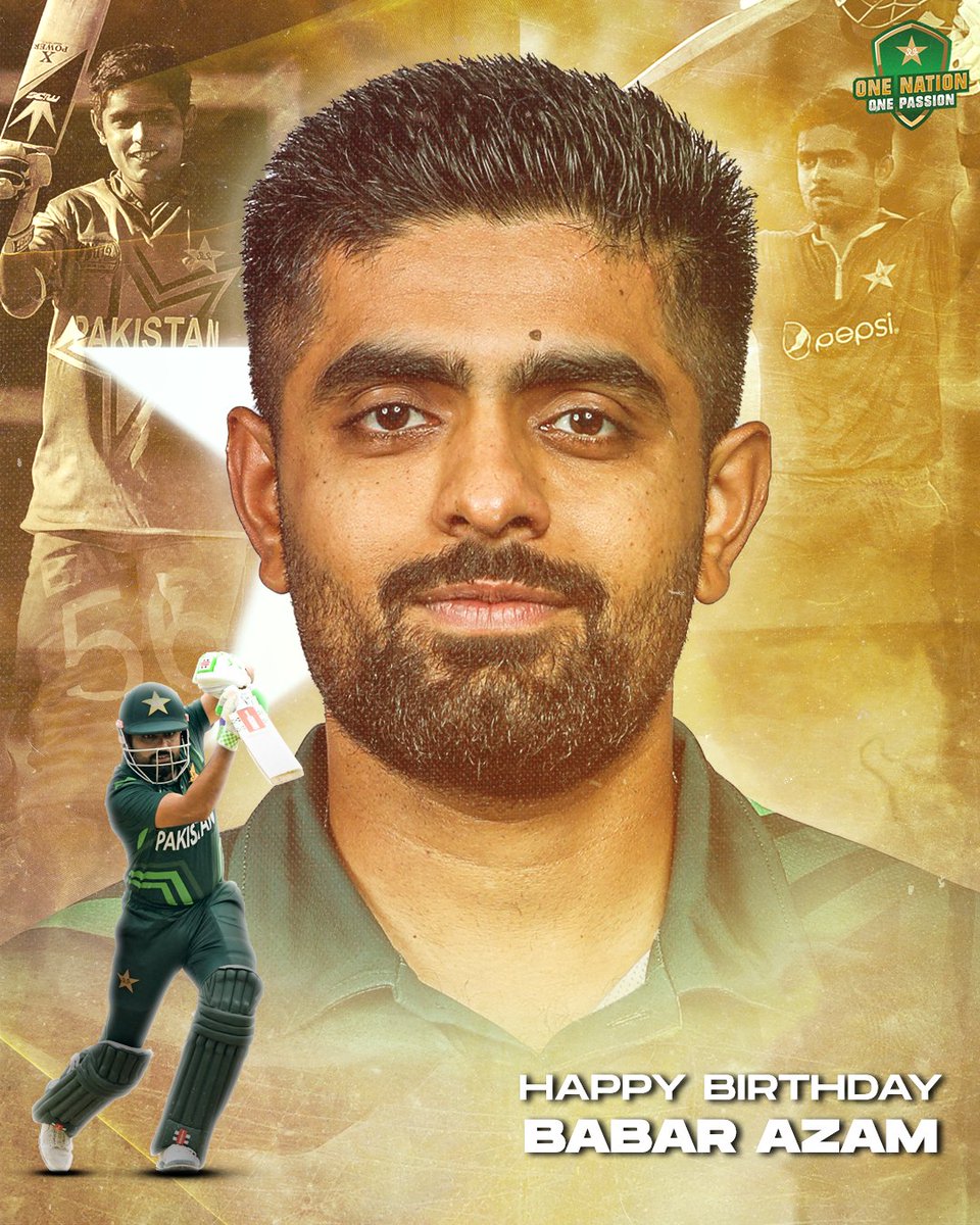 TheRealPCB's tweet photo. Only batter to register a hat-trick of ODI 💯s on two occasions
12,731 runs in international cricket
Current No.1 ODI batter in ICC Rankings
Fastest to 5,000 ODI runs
ICC Champions Trophy 2017 winner
ICC Men's Player of the Year 2022

Happy birthday to the all-format 🇵🇰 captain @babarazam258!