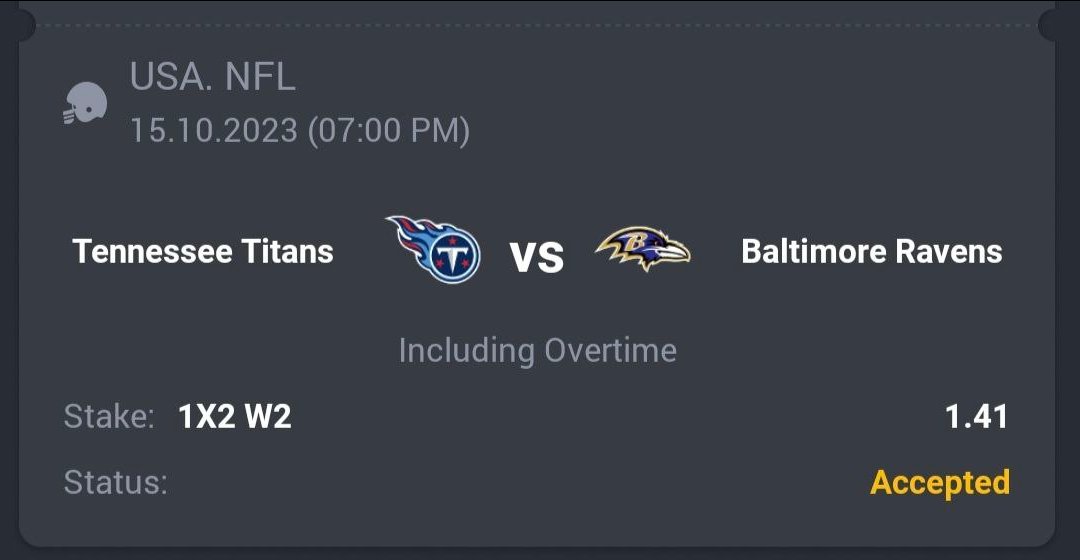 A3RBET's tweet photo. American Football - NFL
🏈 Baltimore Ravens ML
🔖 1.41
💵 21 Units
#GamblingTwitter #SportsBetting #TeamParieur #SportsPicks #Betting #A3RBET #FreePicks #SportsBettor #Sports
#NFL #NFLPicks #NFLBets #NFLTwitter #NFLGameday #BALvsTEN #Titans #RavensFlock
Like + RT https://t.co/mG5ysgRGA9