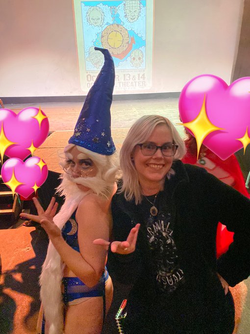 I got to see my friend Kater Tot for her  carnivale de sensuale burlesque show again. She was Merlin