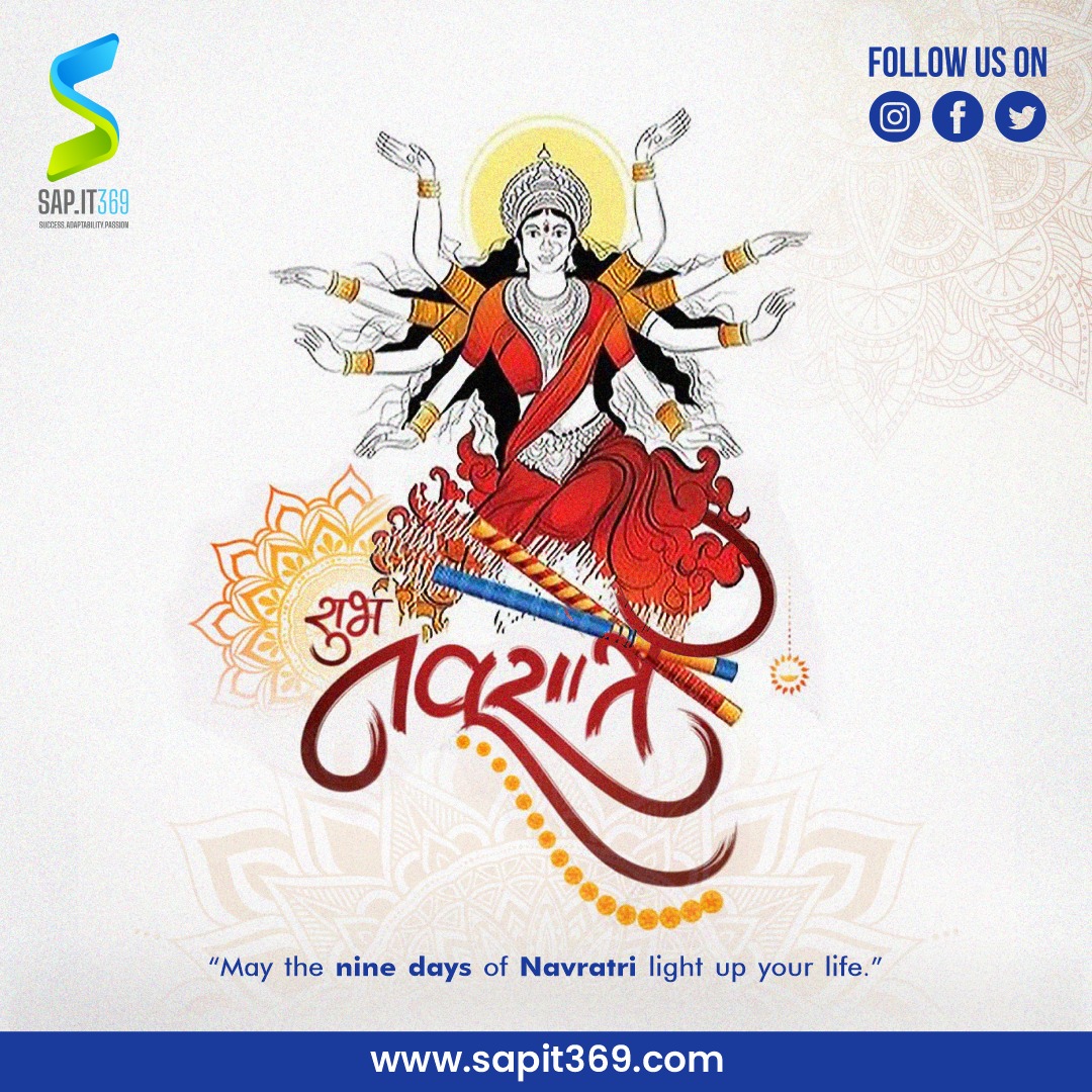 InformationSap's tweet photo. "Embrace the nine days of festivity and be touched by divine energy. Wishing you nine nights filled with devotion, spirituality, and profound happiness. 🌼🙏

May Maa Durga shower her choicest blessings upon you. Happy Navratri!" 🌺🌟 #HappyNavratri #DivineBlessings" https://t.co/rEdl4yw5qI