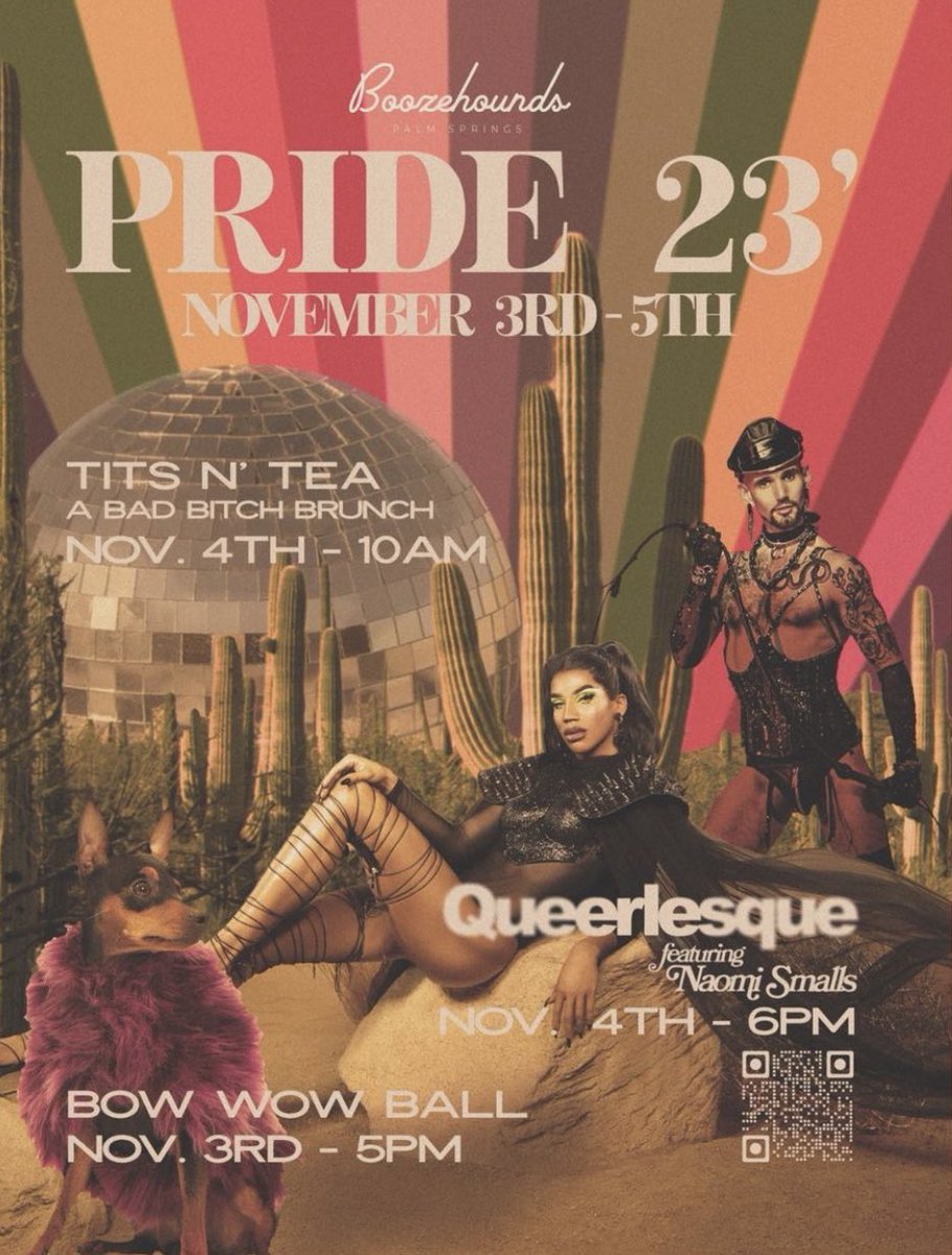 TitoBonito's tweet photo. I’ll be seeing you all at #PalmSprings #Pride for #Queerlesque with @naomismallsduh & @TheChrisHarder on Saturday, November 4! 🌈 Tickets available at https://t.co/P3kd7b18pF https://t.co/rrib6ipyN1