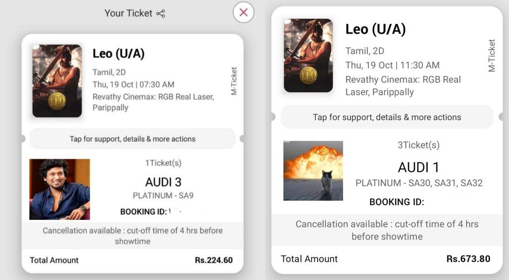 tweetsofarpit's tweet photo. Kerala Red Alert⛔️ #Leobookings

എന്തോ ഭാഗ്യത്തിന് ഒത്ത നടുക്കായി ഒരെണ്ണം കിട്ടി രാവിലെ 7:30,🤌🏻😌

അതെ വിളിച്ചോളൂ "Most Hyped Indian Movie Of the Year"!🔥💀 #LeoFDFS https://t.co/3rTxfCqNu9