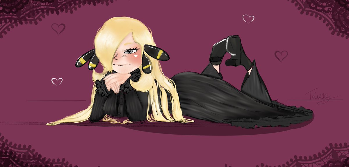 Twilight_Ducky's tweet photo. Finally decided to draw Cynthia from Pokemon :>

#cynthia #Pokemon #cynthiapokemon https://t.co/IeVhR8cG4e