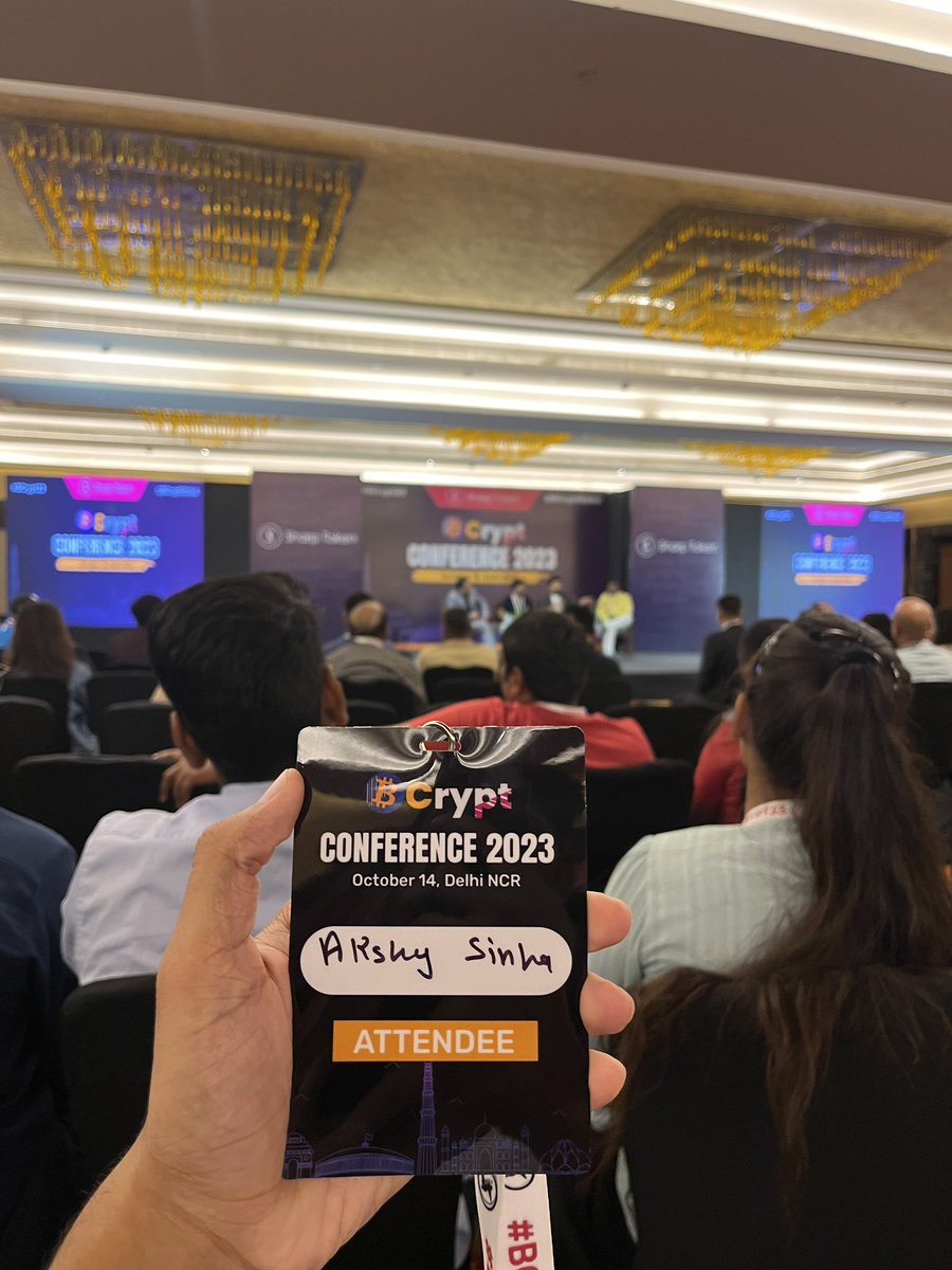 0xakshayyy's tweet photo. 15.10.23
Excited to attend the @BcryptGlobal event #BCrypt23 
#SharpToken https://t.co/JMFsVNnZIr