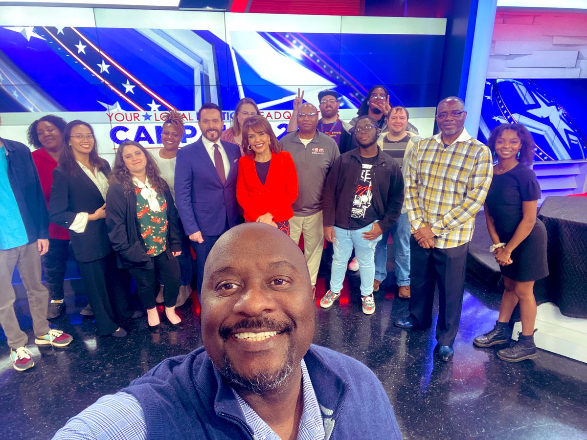 NewzShooter's tweet photo. Election night Oct 2023. The ultimate team sport! #KTAL #Elections2023 https://t.co/VGfXANOUf4