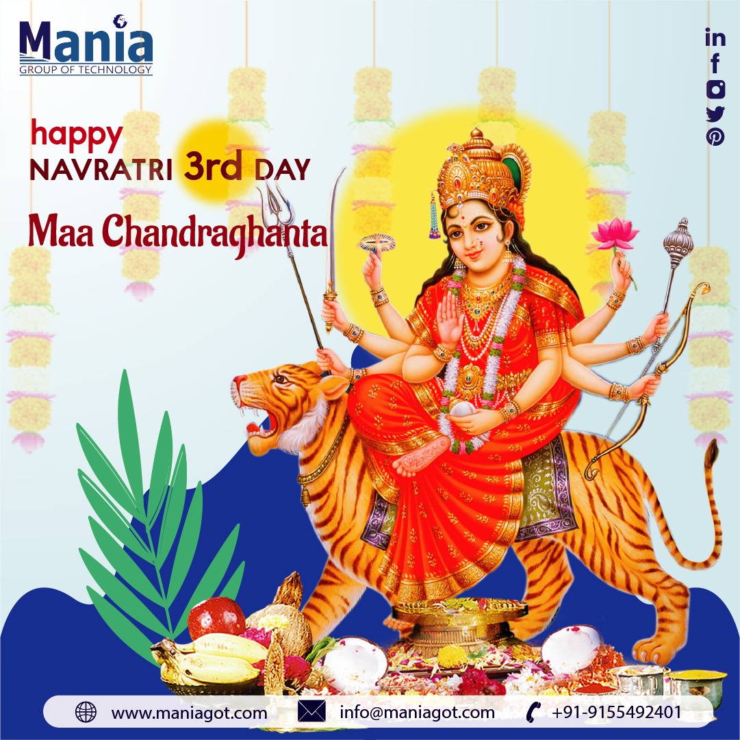 maniagrouptech's tweet photo. मां चंद्रघंटा | 🙏🙏🙏
नवरात्रि के तीसरे दिन मां दुर्गा के तीसरे स्वरूप मां चंद्रघंटा की पूजा की जाती है| 
.
.
#navratri #navratrithirdday #durgapuja
#WebsiteDevelopment #WebsiteDesigning
#StaticWebsite #WebsiteDevelopmentPatna
#WebsiteDesigningPatna https://t.co/gPR2jMWOvc