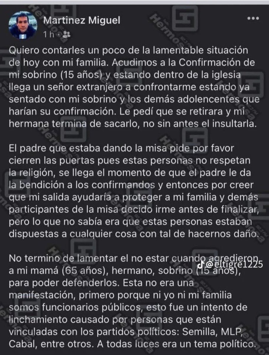 Dejemos el tema ortográfico. Es importante que el señor reconoció que no es funcionario público; ahora bien, ¿cuál es la razón por la que tiene seguridad estatal?