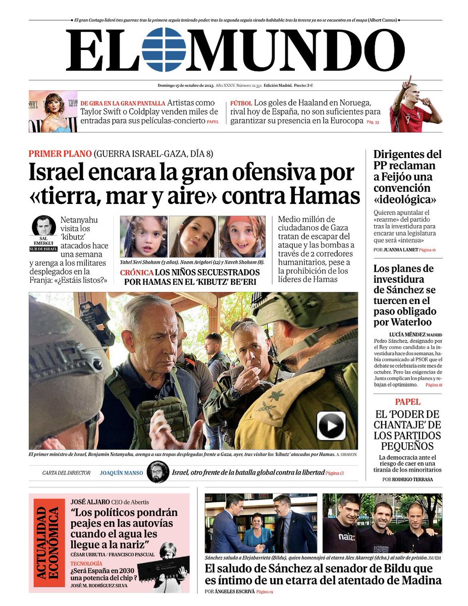 elmundoes's tweet photo. ☕  ¡Buenos días!
📰 La portada de El Mundo https://t.co/421g6b6khN