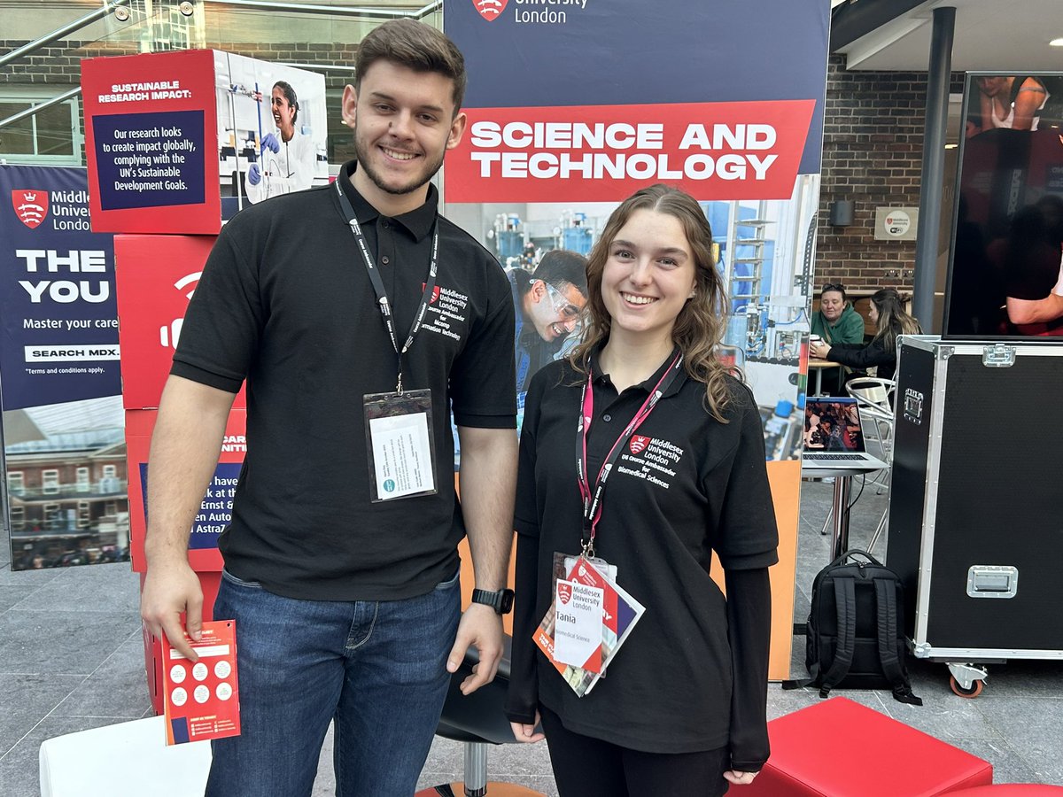 Prof. Mehmet Karamanoglu (@profmem) on Twitter photo Stage is set, we are awaiting our prospective students to come and say hi on our open day. Student ambassadors Tania and Alex on our Science and Technology stand eager to welcome you.
<a href="/MDXSAT/">MDX Science & Tech</a> @mdxuninews Stage is set, we are awaiting our prospective students to come and say hi on our open day. Student ambassadors Tania and Alex on our Science and Technology stand eager to welcome you.
<a href="/MDXSAT/">MDX Science & Tech</a> @mdxuninews