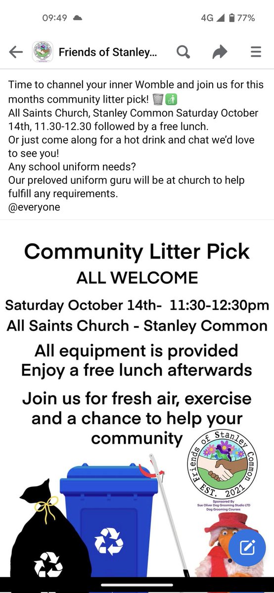 Natty_jl's tweet photo. @scargill_school Ava from Badgers class had a great time litter picking in the community yesterday. Organised by Friends of Stanley Common they are always looking for people of all ages to join in once a month https://t.co/2wZi8ksmVI