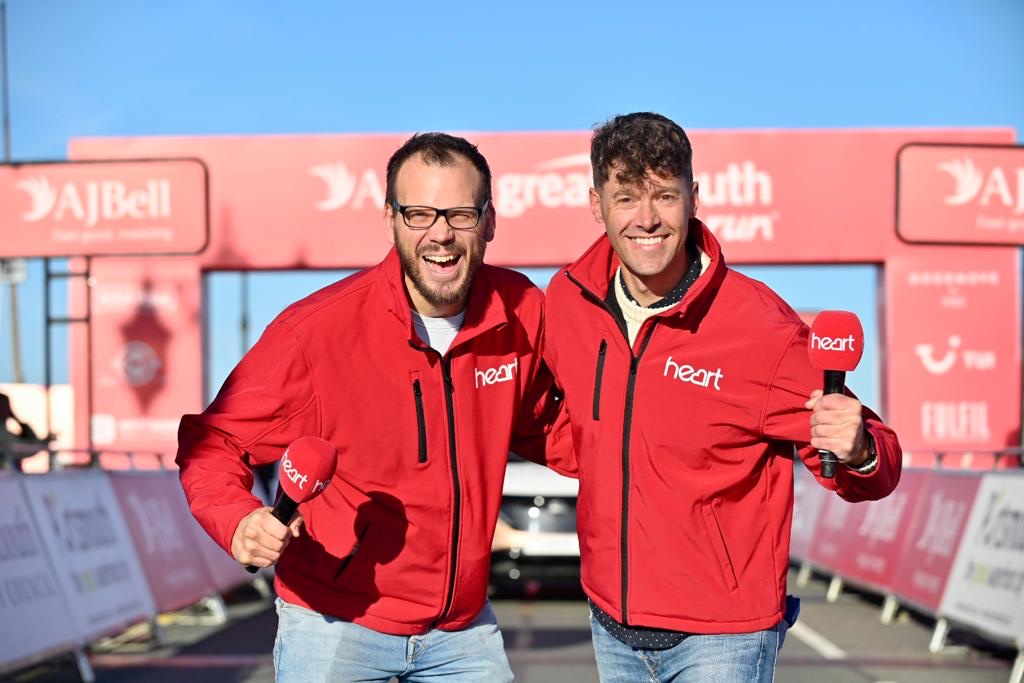 We'd like to say a huge hello to <a href="/richclarke/">Rich Clarke</a> and Matt Wilkinson from <a href="/thisisheart/">Heart</a> who will be bringing the feel good to the start line at this year's AJ Bell #GreatSouthRun!