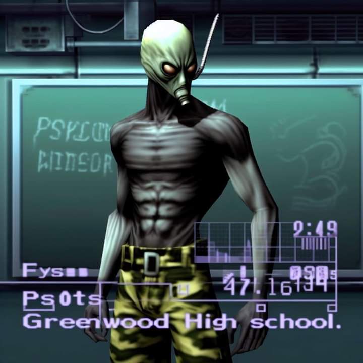 AIGenGames's tweet photo. Title: Psycho Mantis Doxes You
Genre: Horror, Psychological 
Platform: Sony Playstation 1
Released Sept 3rd, 1999 https://t.co/Ueig0XgXNu