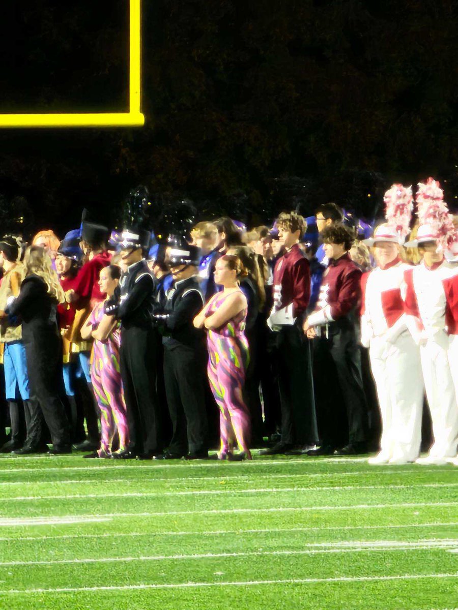 dowlingband's tweet photo. Congrats to our Dowling Catholic Vanguard for finishing as the Waukee Invitational champion, sweeping categories for percussion, hornline, colorguard, and marching. https://t.co/kA19ageAGy