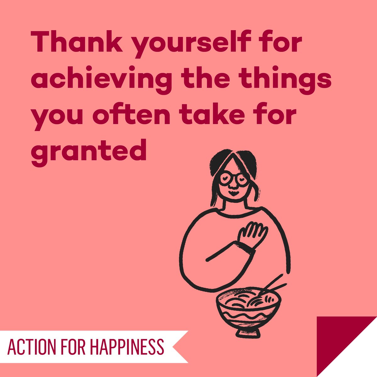 actionhappiness's tweet photo. Optimistic October - Day 15: Thank yourself for achieving the things you often take for granted https://t.co/Zwx28pfkXB #OptimisticOctober https://t.co/JrSkr2OJMf