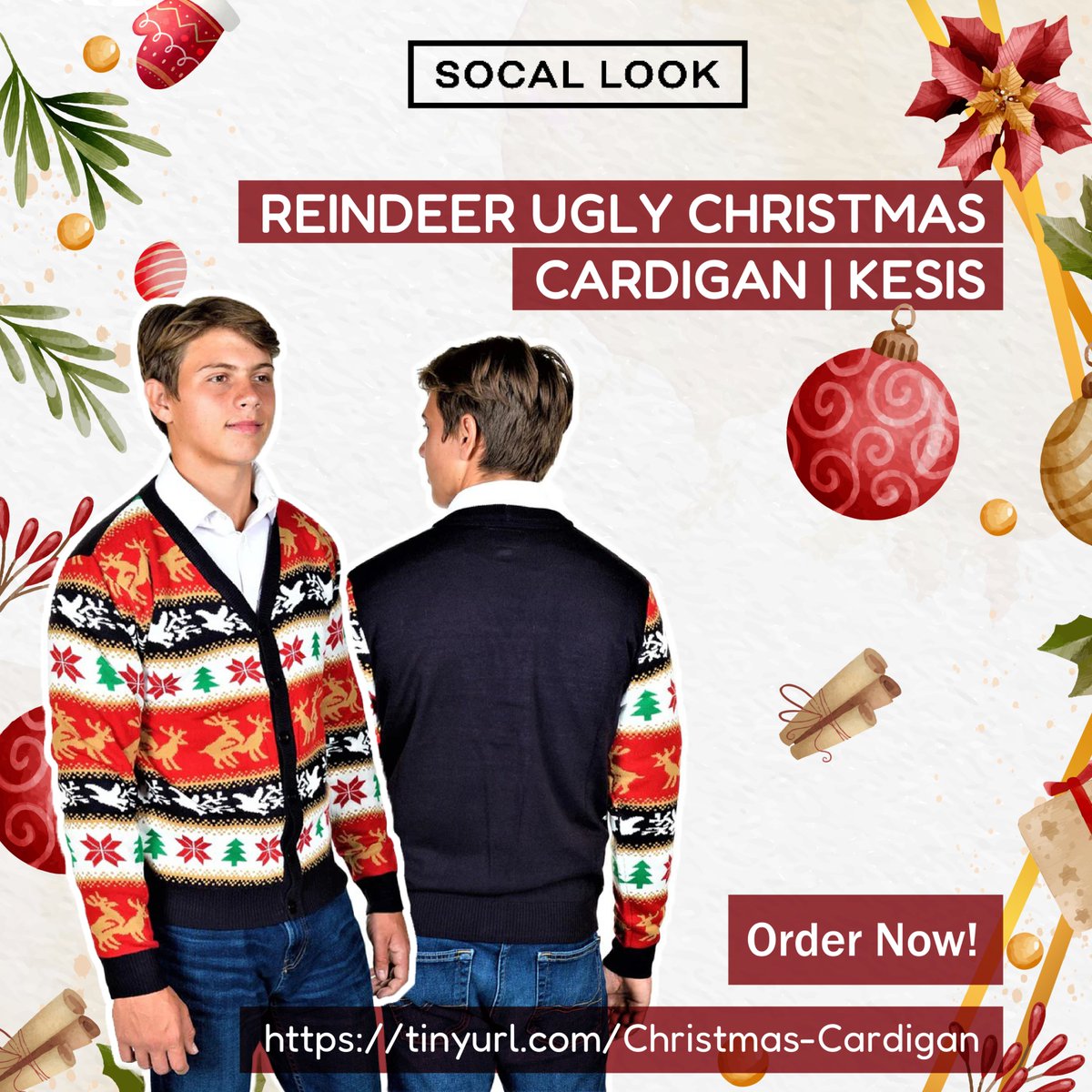 🦌 Get into the festive spirit with our 'Reindeer Ugly Christmas Cardigan'! 🎄 It's the perfect way to sleigh your holiday outfit game. ❄️ 🎉 🛍️ Shop now to rock that reindeer chic and spread Christmas cheer! tinyurl.com/Christmas-Card… #UglyChristmasSweater #FestiveFashion #kesis