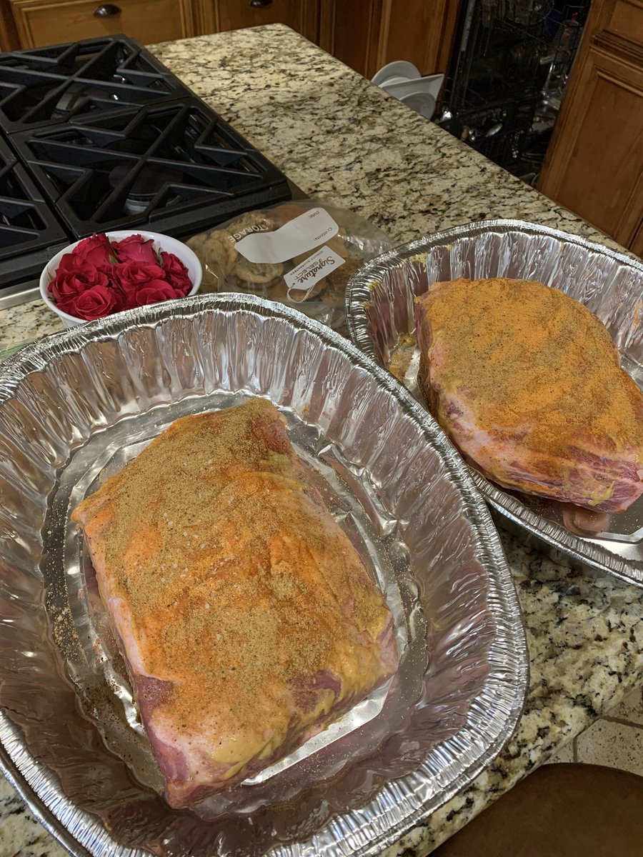 Putting these pigs on the smoker overnight for our Mid-Valley Baptist Annual Meeting tomorrow.