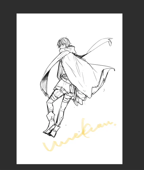 トキの描き方わすれた
