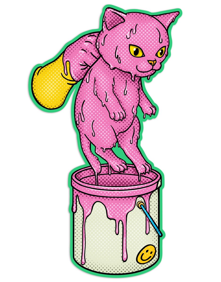 Good morning🌈
Have a nice Sunday✨
🐈🎨

#bkkif2023 #cat #kitten #gatto #paint #cat #cats #sticker #stickerart #stickers #stickerartist #art #artist #artoftheday #illustration #illustrationartists #illustrations #illustrator