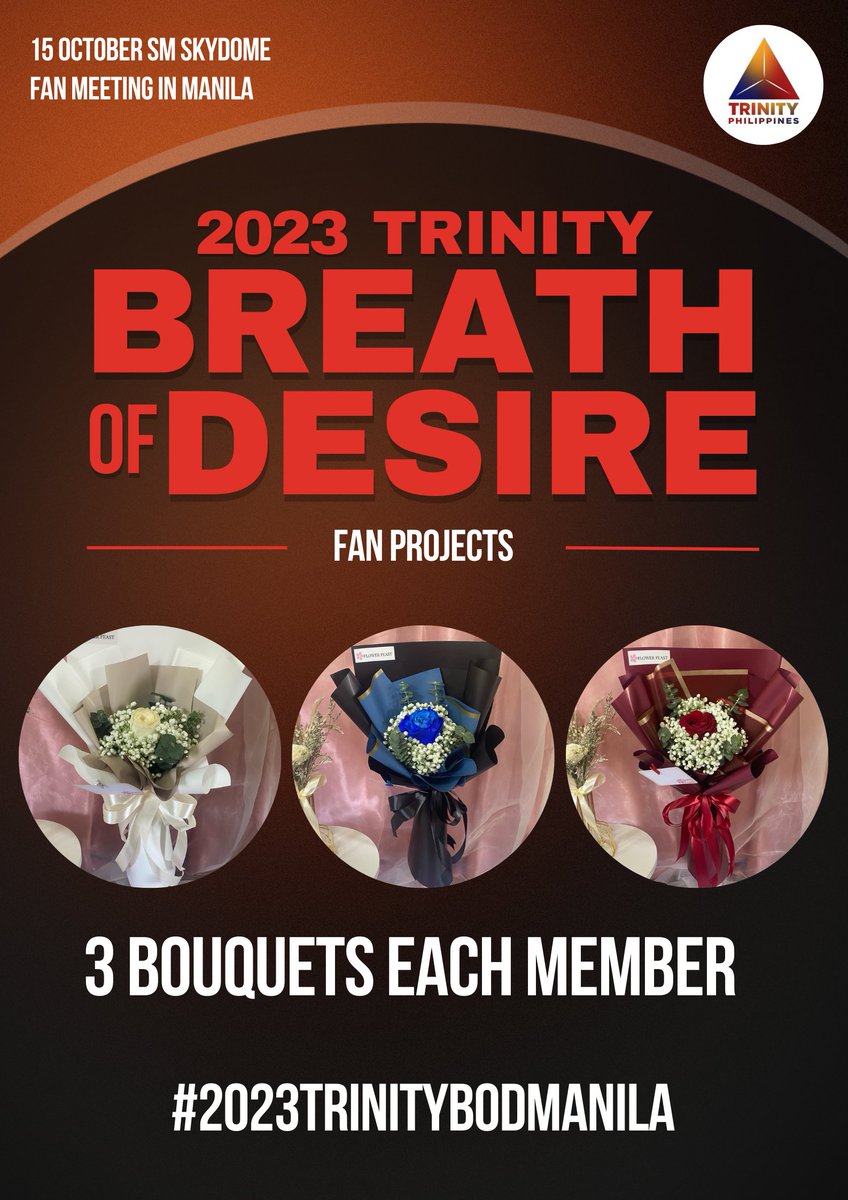 TwilightPH_TNT's tweet photo. 3 bouquets for the members ❤️

PINASayang FM with TRINITY
#2023TRINITYBODMANILA 
#TrinityBreatheOfDesireInManila
#TRINITY_TNT https://t.co/2NxNSX3gRd