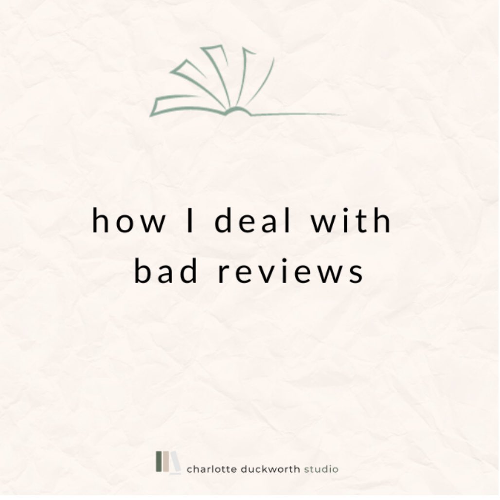 Talking about how I cope with bad reviews today 😊 charlotteduckworthstudio.com/blog/bad-revie…