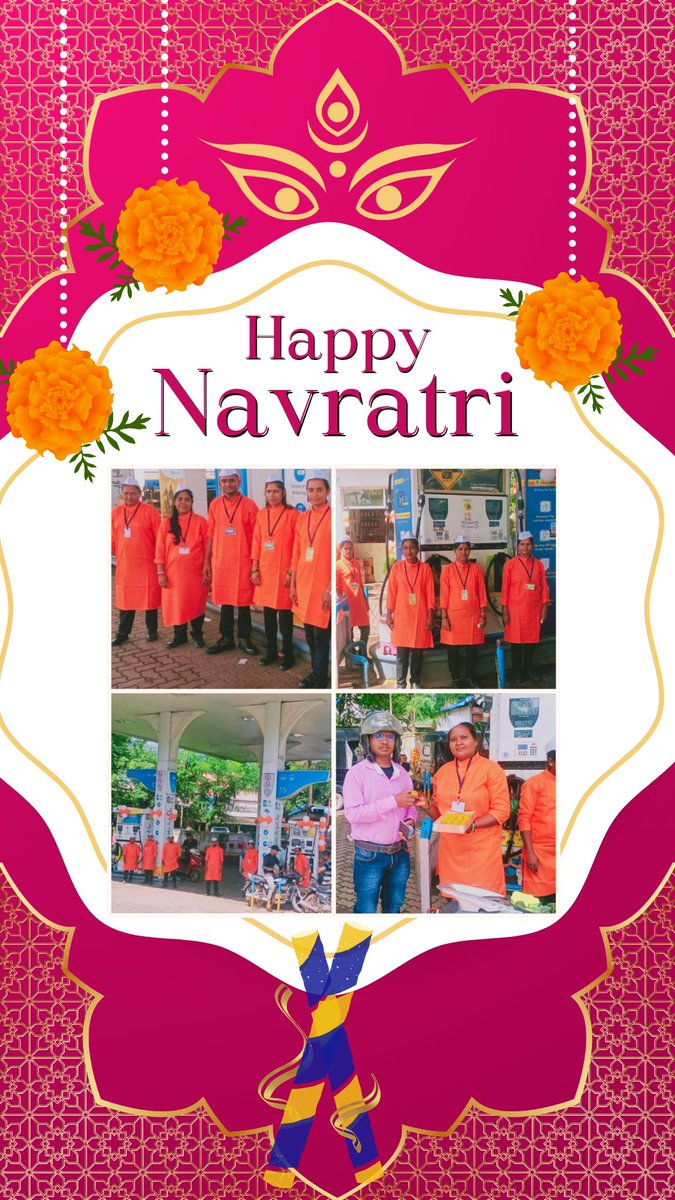 As the auspicious Navratri dawns upon us, let the festive rhythms embrace everyone! 💫🔶💫🔶
Cerebrating Navratri on forecourt with our #DSWs dressed in Orange
The vibrant hue which is associated with positive vibes!
<a href="/BPCLimited/">Bharat Petroleum</a>
<a href="/BPCLRetail/">BPCL Energy Stations</a> <a href="/kulsachin2412/">Sachin kulkarni</a> <a href="/BPCLMakLubes/">BPCL MAK Lubes</a> <a href="/johnbpcl/">John Thomas</a>