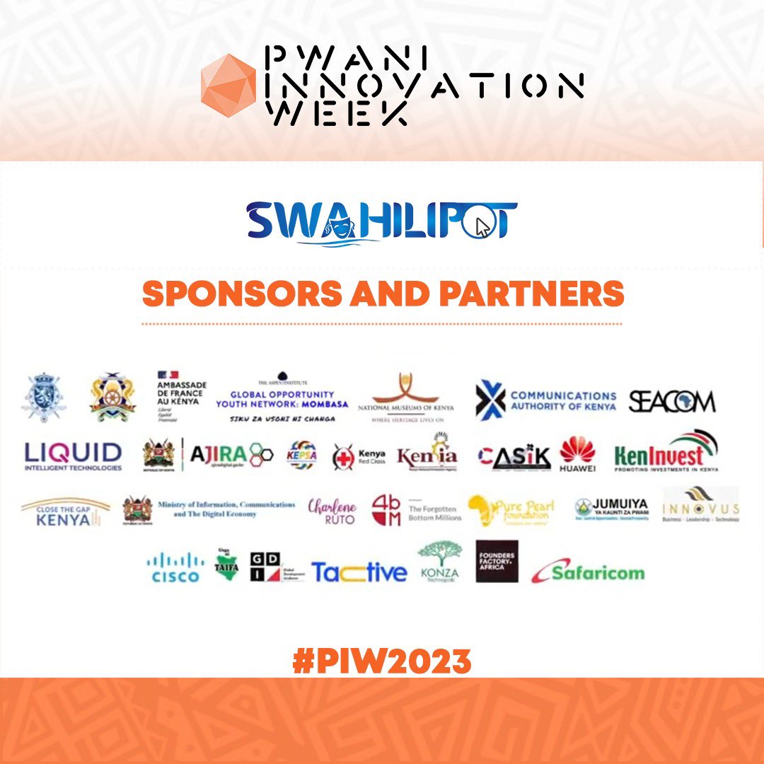 MahmoudNoor03's tweet photo. As SwahiliPot Hub Foundation, we extend my deepest gratitude to our esteemed partners. Your unwavering support, sponsorship, and active participation at #PwaniInnovationWeek were invaluable. Your commitment to fostering innovation is a beacon of inspiration, and we look forward to a continued journey of collaboration, growth, and success in the years to come. 🌟🤝 #PIWPartners #InnovationUnites