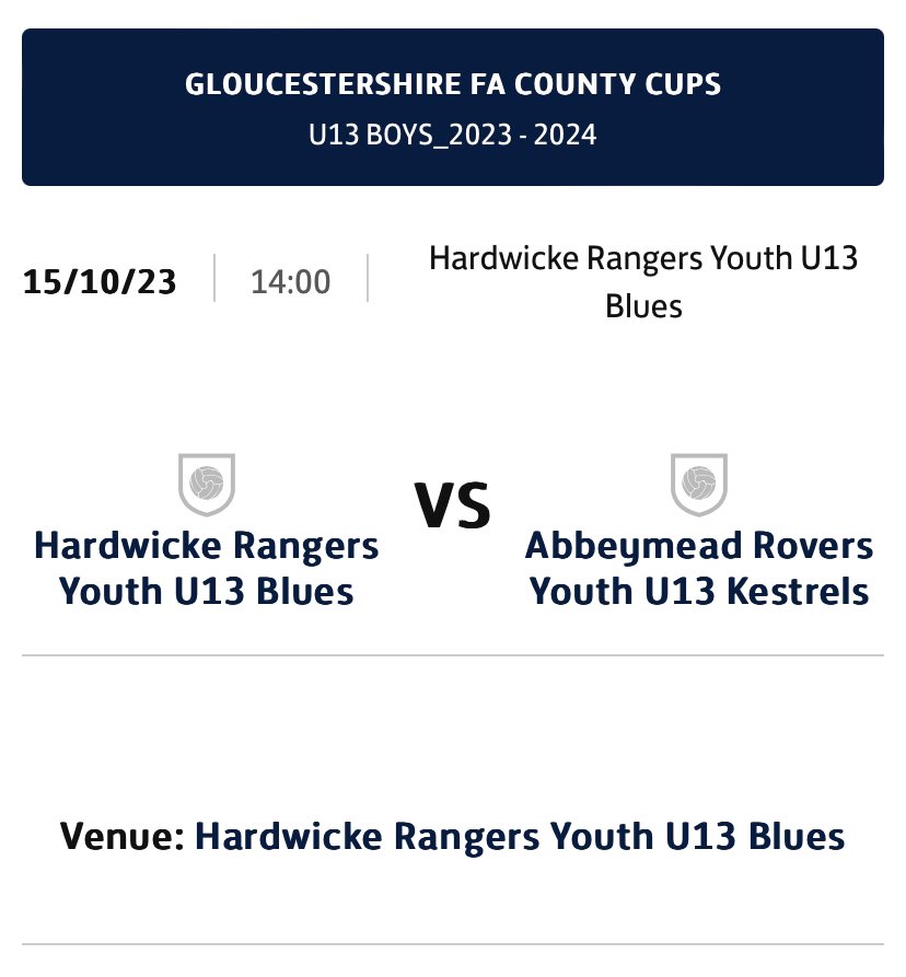 County Cup Action Today for the Team 💛💙