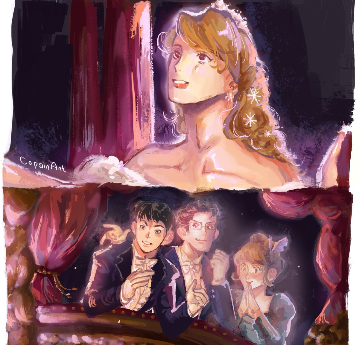 sampupiepu's tweet photo. "Can it be Riza? Brava! Brava!" // #Royai #PhantomOfTheOpera https://t.co/Yp3U1WWexS