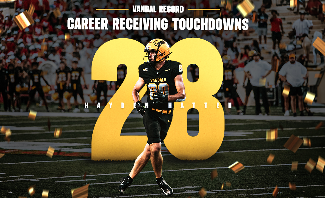 We can't end the night without acknowledging @Hayden_Hatten88's new school record. Congrats, Hayden and thanks for being a great leader and teammate. #GoVandals