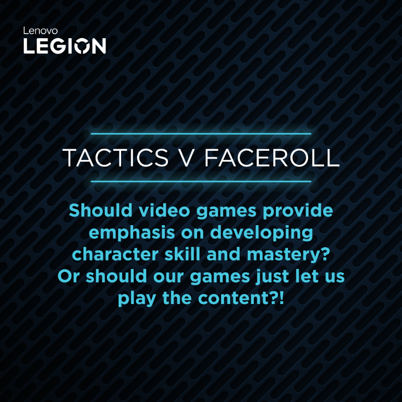 LenovoLegionANZ's tweet photo. Watch @JustEllieWillDo and @Profound_Rice go head-to-head in this week's Legion #MiniDebate on the usage of tactics in today's games: https://t.co/jBYeFerA38
Are you Team Tactics or Team Faceroll? Most creative answer wins themselves a month of PC Game Pass!
*T&Cs apply.